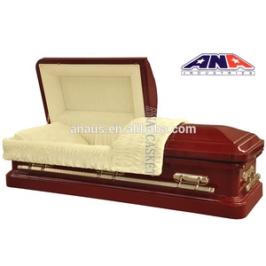 <span class=keywords><strong>ANA</strong></span> spazzolato rotonda angolo 18ga acciaio inox funerale forniture di metallo bara scrigno - Product Image 5
