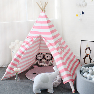 Interior <span class=keywords><strong>para</strong></span> niños juguete <span class=keywords><strong>casa</strong></span> tipi niños rojo indio de lona de algodón de <span class=keywords><strong>camping</strong></span> plegable tienda - Product Image 1