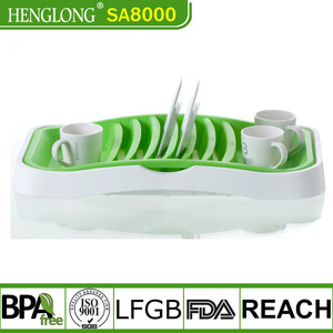 Accessoires de cuisine : Étagère à vaisselle en plastique, type sur pied, écologique, non pliable, pour le rangement des assiettes - Product Image 3