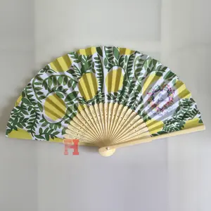 Custom Printed Traditional Asian Hand Folding Handheld Fan Wholesale