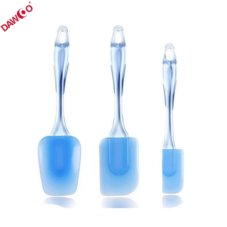 Baking & Pastry Tools Cake Baking Form Set 3pcs Silicone Spatula Hot Sale Silicone about 160g/set Blue with Sgs Certification