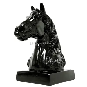 Personnaliser faire En Plastique Cheval Tête Buste Sur Base Statue Animale Statuaire Figure Décor