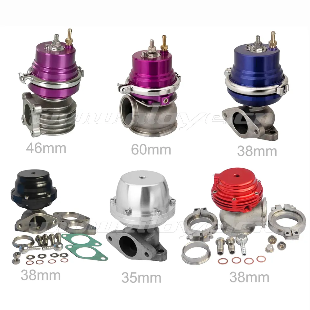 YENI JDM ALÜMINYUM WASTEGATE 35mm TURBO ATıK KAPı EVRENSEL YARıŞ AYARLAMAK