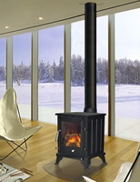 Brûleur à granulés à haute efficacité pour l'intérieur, poêle à granulés de bois