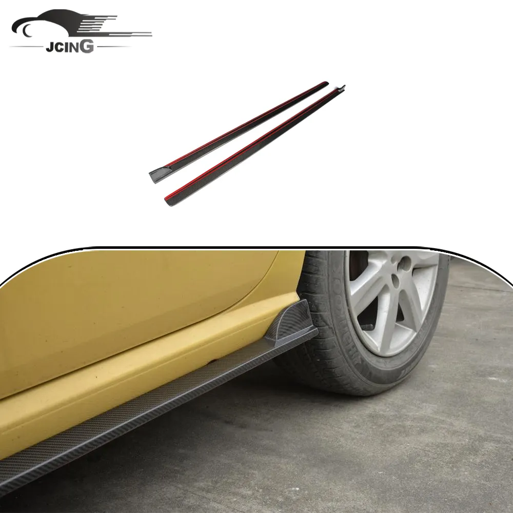 Carbon Fiber Car Side Röcke Verlängerungen für V W Polo Standard 2014UP Non GTI