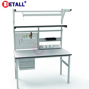 Super grade detall anti static banco di lavoro altezza elettrica scrivania regolabile durevole produzione tavolo di lavoro