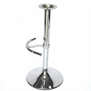 Hot thương mại đồ nội thất sắt mạ điện trumpet hiện đại có thể điều chỉnh thanh ghế kim loại Bắc Âu ghế da ghế ăn - Product Image 4