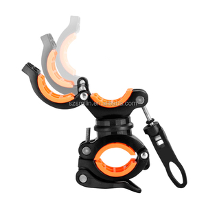 Supports de <span class=keywords><strong>lampe</strong></span> <span class=keywords><strong>torche</strong></span> UV à dégagement rapide pour guidon de vélo, double pince, accessoires de vélo - Product Image 2