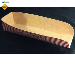 Kraft papier box für Hot Dog, Lebensmittel verpackungs box für Hot Dog, Hot Dog-Verpackungs papier box