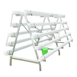 Hydroponics Nutrient film technique System Holes Kits Vertical Hydroponic Growing Systems PVC Tube Plant