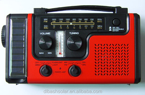 MW/FM/SW1/SW2バンドCEROHSポケットLEDトーチポータブルソーラーFMラジオ