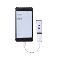 Lector de Tarjetas RFID Portátil Mini OTG de 125Khz, Unidad Flash USB, Protocolo ISO11784/785, Distancia de Lectura de 0-8cm, ABS
