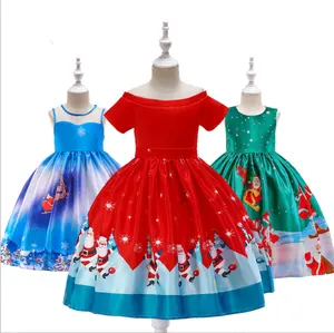 Wholesale Girls Boutique Clothing Formal Party Wear Christmas Dresses For Little Girls