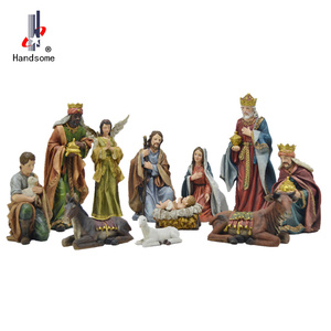 Scultura del presepe di natale con statua in resina calda da 24 pollici