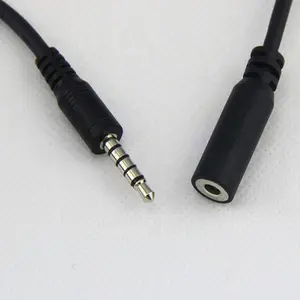 1metre OD3.0mm 3.5mm 5 pole Male To Female Special Audio Cable