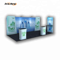 Stand d'exposition modulaire en tissu tendu en aluminium de haute qualité 3x6m, personnalisé, pour salon professionnel, avec installation facile