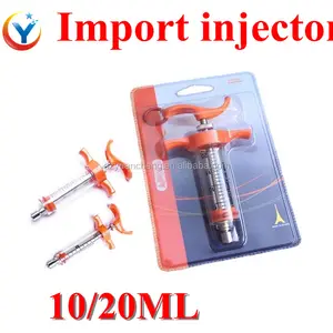 Yuancheng plastic tpx 10ml 20ml tpx and plastic type automatic syringe injector accurate tpx 10ml 20ml poultry pig sheep cattle diagnosis injection