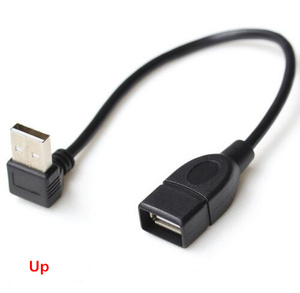 Cable Adaptador de Extensión USB 2.0 Macho a Hembra en Ángulo de 90 Grados, <span class=keywords><strong>Cobre</strong></span>, 0.5M/1M, Conector Negro de Alta Calidad - Product Image 3