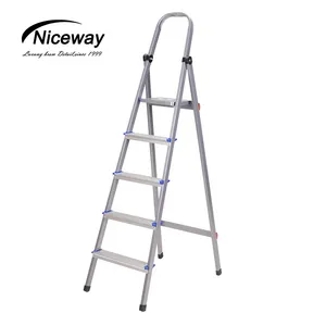 Aluminium Opvouwbare 4-5 Stap Ladder Huishouden Multi Folding Flexibele Ladder