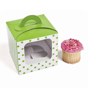 Tùy Chỉnh Duy Nhất Cupcake Bao Bì Hộp In Ấn Với Cửa Sổ Thanh Lịch Bao Bì Giấy Hộp In Hiển Thị Các Tông Hộp Jielong - Product Image 2