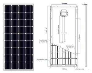 12V 150W Solarmodul Mono Preis Pakistan/ Klasse A Zelle Hochwertige Mono-PV-Solarmodulzelle Deutschland 150W Mono-Solarmodul - Product Image 3