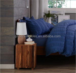 Luxury yarn dye home bedding seersucker home bed duvet cover set - Product Image 6