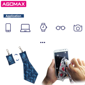 Chiffon d'essuyage portable personnalisé en micro fibre avec pochette Chiffon de nettoyage confortable en microfibre porte-clés - Product Image 6