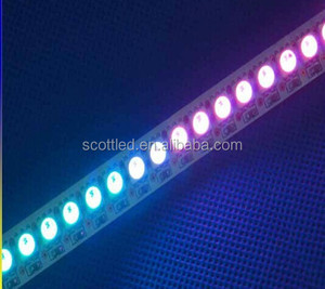 144leds/m <strong>WS2812B</strong>(<strong>5050</strong> <strong>rgb</strong> <strong>led</strong> with WS2811 IC built-in) <strong>led</strong> pixel strip,DC5V,2m long;non waterproof ip20;white PCB - Product Image 2