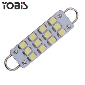 Yobis 44mm 1210 12SMD ססגוניות נוקשה כפולה לולאה לויה LED מפת כיפת אורות הנורה לויה אורות עם רב צבע