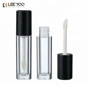 Cylinder Rim Custom Lipgloss Tube Packaging Empty Lip Gloss Tube Plastic Liquid Lipstick Case OEM Lipgloss Container