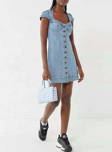 Robe d'été en jean pour femmes, tenue décontractée, à manches, tendance 2019 - Product Image 2