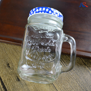 Quận công bằng ruster Glass uống Jar với tinplate nắp 16oz Glass Mason lọ Libby 1841 với Rơm & nắp uống chai - Product Image 6