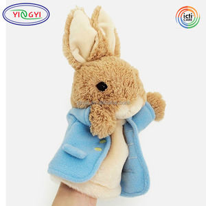 D776 venta al por mayor clásico conejo peluche marioneta <span class=keywords><strong>de</strong></span> mano abrigo polar personalizado <span class=keywords><strong>de</strong></span> fábrica ODM OEM conejo juguete marioneta <span class=keywords><strong>de</strong></span> peluche - Product Image 4