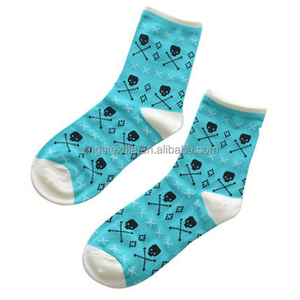 Haining GS crâne personnalisé et flèches conception orange bout et talon <span class=keywords><strong>blanc</strong></span> courtes en <span class=keywords><strong>coton</strong></span> chaussettes femmes - Product Image 3