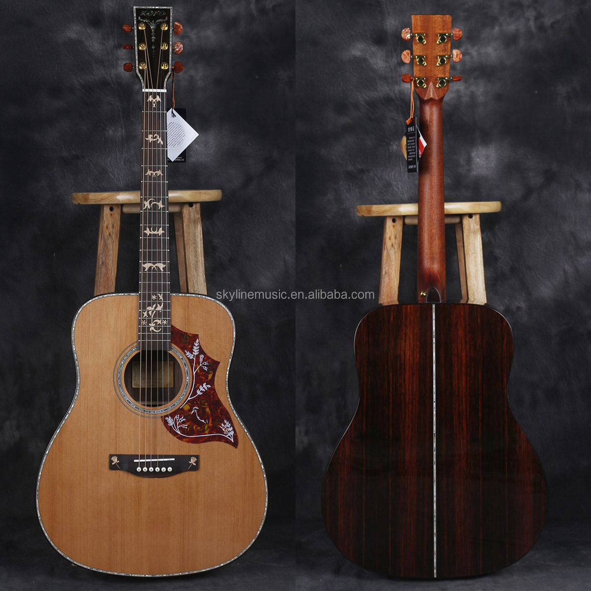 Z-S4198 zero 41 "violão acústico de madeira sólida, guitarra acústica