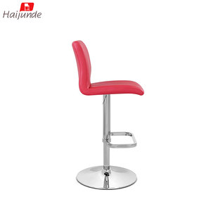 Sillas de Barra con Reposapiés de Metal de Color Rojo/Taburetes de Barra/Muebles de Cocina - Product Image 2