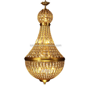 Lujo retro Hotel mediados de siglo decorado bronce lámparas de cristal - Product Image 2