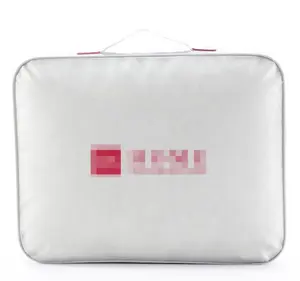 Clear PVC And Non Woven Pillow Packaging Storage Bag With Handle