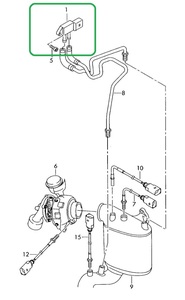 Sensore di Pressione Differenziale del Filtro Antiparticolato DPF per A3 <span class=keywords><strong>Q3</strong></span> TT 1.6 2.0 <span class=keywords><strong>TDI</strong></span> 076906051B - Product Image 5
