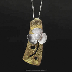 Dame de Trèfle 925 sterling argent perle cage <span class=keywords><strong>pendentif</strong></span> - Product Image 4