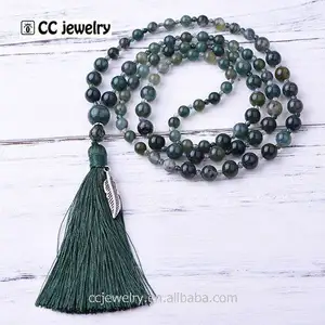 natural stone pendant agate druzy beads 108 bead yoga mala japamala beads