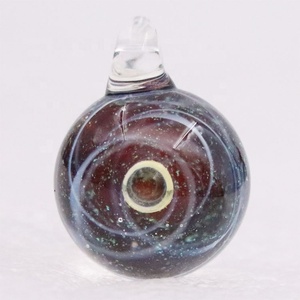 Boule d'étoile en verre dichroïque faite à la main pour la fabrication de bijoux pour enfants boule de Zircon <span class=keywords><strong>ambre</strong></span> avec <span class=keywords><strong>pendentif</strong></span> univers à breloques spatiales - Product Image 4