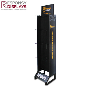 Soporte de exhibición moderno, respetuoso con el medio ambiente, portátil y personalizado para exhibición de POP, piso libre con función giratoria, gancho de Metal desmontable, exhibición de madera - Product Image 5