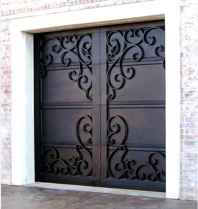 Puertas de garaje de hierro vertical, personalizadas, bajo precio