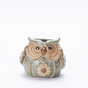 Vari Vasi per <span class=keywords><strong>Piante</strong></span> Artificiali in Vendita, Mini Vasi in <span class=keywords><strong>Ceramica</strong></span> a Forma di Gufo per <span class=keywords><strong>Piante</strong></span> <span class=keywords><strong>Grasse</strong></span> - Product Image 6