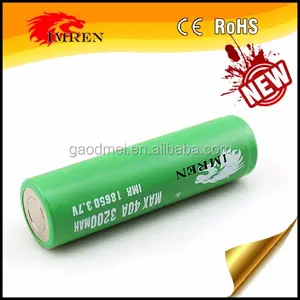 Benutzerdefinierte design-batterie IMREN imr18650 40a batterie imren 18650 3200 mah 40amp batterie thermische test