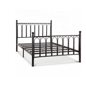 Letto in Metallo Stile Gotico Madonna Nero o Bianco Misura Matrimoniale <span class=keywords><strong>Queen</strong></span> King MB380 - Product Image 1