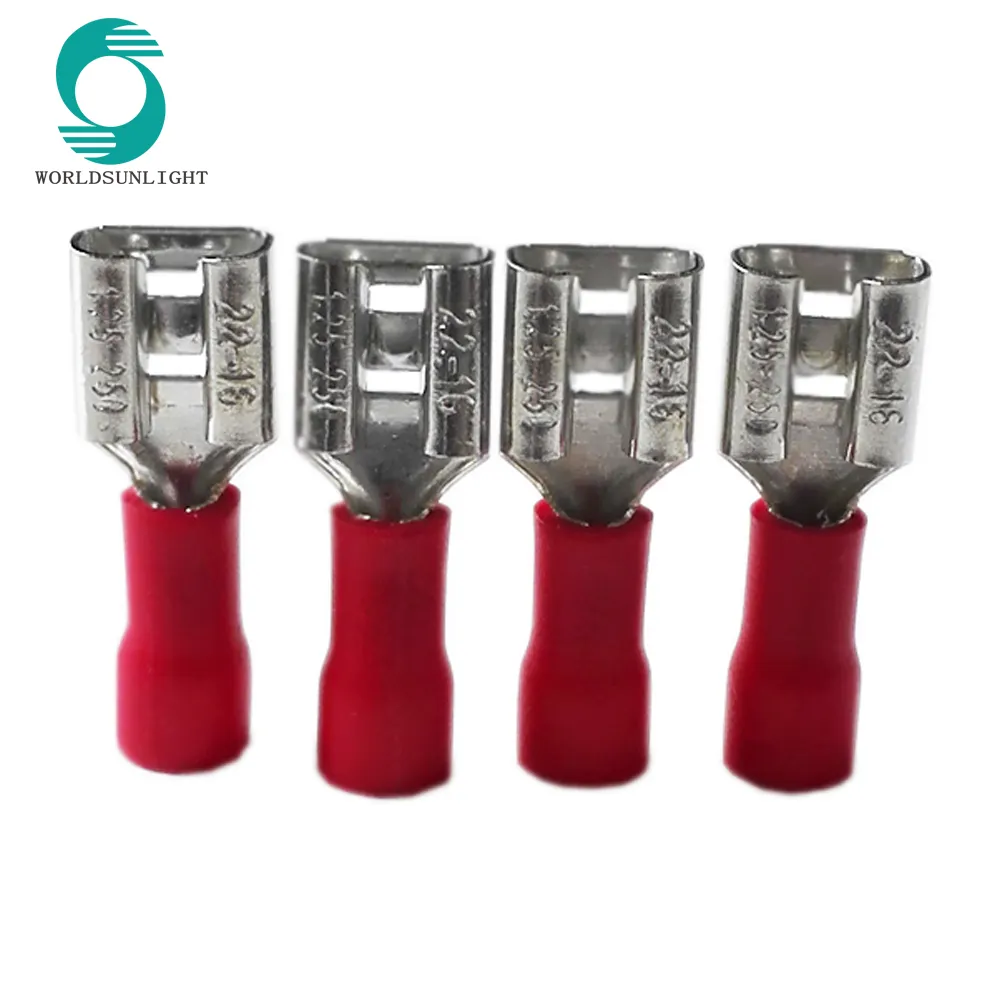 FDD1.25-250 Red AWG22-16 insulated cable female car battery connector terminal lugs