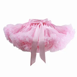 Toptan moda giyim kız bebek sarı tam fırfır bebek giyim tutu pettiskirts