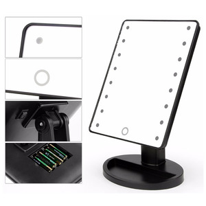 <span class=keywords><strong>Miroir</strong></span> cosmétique personnalisé avec logo, capteur tactile LED, interrupteur à intensité variable, matériau ABS, grossissement 10X/1X, réglage de la luminosité, pliable - Product Image 5